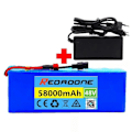 Miniatyrbilde 1 av 5: NYTT 48v 58ah 13s3p 18650 Batteri Litiumbatteri 58000mah Elektrisk Sykkel Moped Elektrisk Litiumionbatteripakke FT Car EU standard 13S3P58000XT60