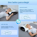 Miniatyrbild 6 av 7: Ortopedisk kudde i memory foam för nacken, bekväm kudde med långsam återhämtning för sömn i fjärilsform White