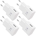 Miniatyrbillede 1 af 5: 4-pak 5V-2A USB-strømadapterstik Universal hurtigoplader til iPhone 12/11/X 8/7/6, Samsung Galaxy S22 S21 S20 white