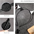 Miniatyrbild 5 av 6: Keilin Läderhattbands för Kvinnor och Män Justerbara Kammusslade Western Hattband för Cowboyhattar Fedora Hattar Stråhattar White