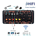 Miniatyrbillede 5 af 5: 200W AC 220V 12V 24V Digital Bluetooth Stereo Forstærker Board Subwoofer Dobbelt Mikrofon Karaoke Forstærkere Til 8-12 Tommer Højttaler EU Plug