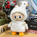 Miniatyrbillede 1 af 5: Labubu dukketøj første generation anden generation blind box Labubu dukketøj (hat + sweater + sokker) Little Swan