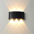 Miniatyrbillede 1 af 5: LED Indendørs Vægslampe 6W Moderne Vægslampe, IP65 Vandafvisende Aluminium Udendørs Vægslamper, til Stue Soveværelse Gang Trappegang Korridor