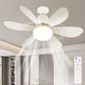 Silent LED Ceiling Fan with Light Remote Control 3 Dimmable Modes 3 Speeds Timer for Bedroom Living Room Kitchen Office