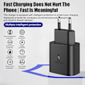 Miniatyrbild 2 av 6: PD45W USB C-laddare för Samsung Galaxy S24 S23 S22 S21 S20 Ultra S10 Plus FE Supersnabb Laddning Typ C Laddkabel Tillbehör EU Black