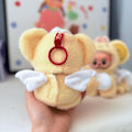 Miniatyrbillede 6 af 6: /NC/Labubu Tøj Nyt Design Blødt Sød Krøllet Hale Abe Fluffy Legetøj Tøj PVC Plys Dyr Stil med Snoet Hale til Dukker monkey
