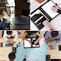 Miniatyrbillede 5 af 5: A4 Læder Portfolio, Notesblokholder til Møde Referater/Bus, ZQKLA