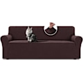 Miniatyrbild 1 av 8: Justerbara 3- och 2-sits sofföverdrag, Stort 3-sits sofföverdrag, Stretch sofföverdrag, Slitstarkt elastiskt sofföverdrag, Brun Brown Large 3-seater (215-250 cm)
