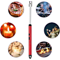 Miniatyrbillede 4 af 5: Elektrisk lighter, USB genopladelig buelighter, lang rækkevidde lighter til grill, køkken, komfur og camping (rød) Red