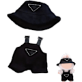 Miniatyrbild 1 av 5: Kläder för Labubu (INGEN Docka), Hatt & Jumpsuit Set för 17cm Labubu Tillbehör Kostym Black