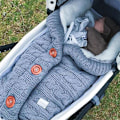 Miniatyrbild 4 av 9: Sovsäck för bebis, foder av konstgjord kashmir för barn, nyfödd inlindning, filt för barnvagn Gray Sleeping Bag