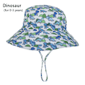 Miniatyrbild 2 av 9: Sommar Baby Solhatt Barn Utomhus Nacke Öron Skydd Anti UV-skydd Strandhattar Pojke Flicka Badhattar För 0-8 År Dinosaur (for 0-3 years)