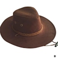 Miniatyrbild 1 av 6: Hatt i hjortskinnssammet för män, stor, fjäder, dun, westernrep coffee 58-60cm