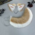 Miniatyrbilde 6 av 6: Katteører Ulvehundører Dyr Søtt Hodebånd Tilbehør for Halloween Jul (Ører + Hale Sett)