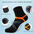 Miniatyrbillede 7 af 7: 5 Par Herrestrømper Sort Sportsstrømper Casual Løb Efterår Vinter Åndbare Herrestrømper Black socks G693