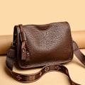 Miniatyrbillede 3 af 5: Ægte Læder Dame Tote Taske Luksus Blød Koskind Dame Skuldertaske Crossbody Tasker 2024 Mode Kvinde Messenger Sac SKY BLUE 27 10 20