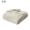 Miniatyrbilde 2 av 9: Teppe Rutete Beige Grå Kaffe Pledd Varmt Vinter Jule Seng Sofa Strikket Teppe manta sofa decorativa Beige 130x170cm