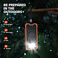 Miniatyrbilde 5 av 7: Powerbank solcellelader, 20 000 mAh bærbar trådløs lader med USB C inngang/utgang for mobiltelefoner, eksternt batteri med dobbel for camping