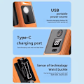 Miniatyrbilde 6 av 7: utendørs midjevifte med 10000mah usb-lading, langvarig smart bærbart batteri, led-lys, liten vifte Green