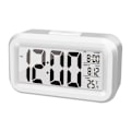 Miniatyrbild 1 av 5: LED Digital Väckarklocka Bakgrundsbelysning Snooze Datum Tid Kalender Skrivbord Multifunktionell Elektronisk Bakgrundsbelyst Bordsklocka 1pc White