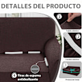 Miniatyrbild 6 av 8: Justerbara 3- och 2-sits sofföverdrag, Stort 3-sits sofföverdrag, Stretch sofföverdrag, Slitstarkt elastiskt sofföverdrag, Brun Brown Large 3-seater (215-250 cm)