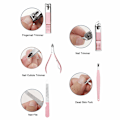 Miniatyrbild 5 av 7: Nagelkonst Nagelsax Set Hem Nagelsax - Klassiskt 18 Delars Roséguld Set (Beige Förpackning)