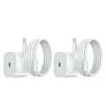 Miniatyrbild 1 av 3: 2-pack - Laddare för Samsung 25W Adapter+Kabel USB-C Snabbladdare White Vit