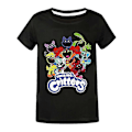 Pikkukuva 1 / 3: Smiling Critters Lasten T-paita Sarjakuva Catnap Hoppy Hopscotch Fanit Pojat Tytöt Rento Lyhythihainen Paita Black 13-14Years