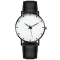 Modern Stylish Watch with Genuine Leather Strap - Choose Color White White Vit