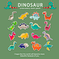 Miniatyrbillede 2 af 5: Dinosaur strygemærker, 16 dinosaur strygemærker, dinosaur strygemærker, dinosaur strygemærker