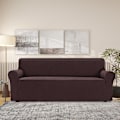 Miniatyrbild 3 av 8: Justerbara 3- och 2-sits sofföverdrag, Stort 3-sits sofföverdrag, Stretch sofföverdrag, Slitstarkt elastiskt sofföverdrag, Brun Brown Large 3-seater (215-250 cm)