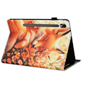 Miniatyrbild 4 av 5: Kompatibel med Samsung Galaxy Tab S9/S9 FE Fodral Mönstrat Läder Tablet Skydd med Auto Sleep/Wake, Korthållare Multicolor Flower Fox