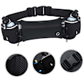 Miniatyrbild 1 av 8: Running Belt with Bottles - Optimal Hydration for Active Black Black Svart