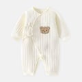 Miniatyrbild 3 av 9: Bodysuit för pojkar och flickor nya vinter bomull babykläder 0-6m 3Pcs A newborn