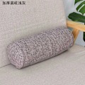 Miniatyrbillede 2 af 9: Lang Pude Indvendig Rund Kropspude Rektangulær Søvn Lur Pude Imitation Bomuld Linned Pude Hjem Soveværelse Indretning Light Grey 15x15x60cm