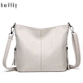 Miniatyrbillede 2 af 5: NYE Ensfarvede PU Læder Skuldertasker Mode Kvinder Messenger Taske Kvinde Luksus Håndtasker Crossbody Tasker Til Kvinder Sac a Main black