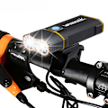 Miniatyrbilde 1 av 5: Vanntett Sykkellykt foran, USB-oppladbar sykkelampe, 4 moduser, sykkellykt foran med rødt varsellys bak Front Bike Light China