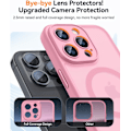 Miniatyrbild 4 av 7: Magnetiskt Skal för iPhone 16 Pro Max med Fullständigt Kameraskydd [MagSafe-kompatibelt] [Transparent Matt] Skyddande Mobilskal, Hot Pink Rosa Pink iPhone 13 Pro Max