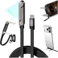 2-pack USB-C snabbladdningskabel - XJYDNCG - 2-i-1 - med osynligt T-format stöd - 1,5m