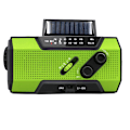 Pikkukuva 2 / 7: Kannettava hätäsääradio NOAA/AM/FM USB/Solar/Ladattava Käsikampi SOS Sireeni ja Taskulamppu, Hätäsääradio verde2