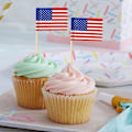 Miniatyrbillede 3 af 5: 65 mm Tandstikflag, Papirflag til Madpræsentation og Mærkning 100pcs German toothpick 100pcs