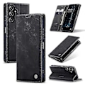 Pikkukuva 1 / 5: Yhteensopiva Samsung Galaxy A16 5G/ A16 4G -kotelo CASEME 013 -sarjan korttipidike jalustalla nahkainen puhelinkotelo_Lahja G:lle Black