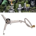 Miniatyrbillede 1 af 8: Udendørs Tripod Gasblus Tilslutning Foldbar Varmebestandig Bærbar Campingblus Lang Tank Konverter til Udendørs