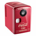 Coca-cola 12V Portable 4 Liter/6 Can Thermoelectric Mini Cooler/Warmer With Bluetooth Speaker