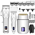 Professional Hair Clipper Beard Trimmer Set Silver Silver 1193