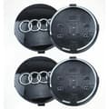 4 st Bilnavkapslar Kompatibla med Audi 60MM ABS Au