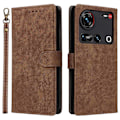 Pikkukuva 1 / 5: ZTE nubia Z70 Ultra Lompakkokotelo RFID-suojauksella PU-nahkakansi Jalusta Katselu - Vihreä Multicolor Brown