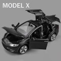 Pikkukuva 1 / 5: 1:32 Tesla Model X Model 3 Model S Model Y Metalliseos Automalli Painevaletut Leluauto Ääni Ja Valo Lasten Lelut Lapsille Lahjat Poikien Lelut Model X Black