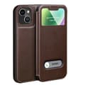 iPhone 14 Leather-like Case Elegant & Durable Protection Kaffe