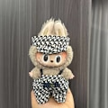 Miniatyrbillede 2 af 2: 1 stk. Labubu 17 cm vedhæng vinyl plysdukke tøjsæt tilbehør LBB-42